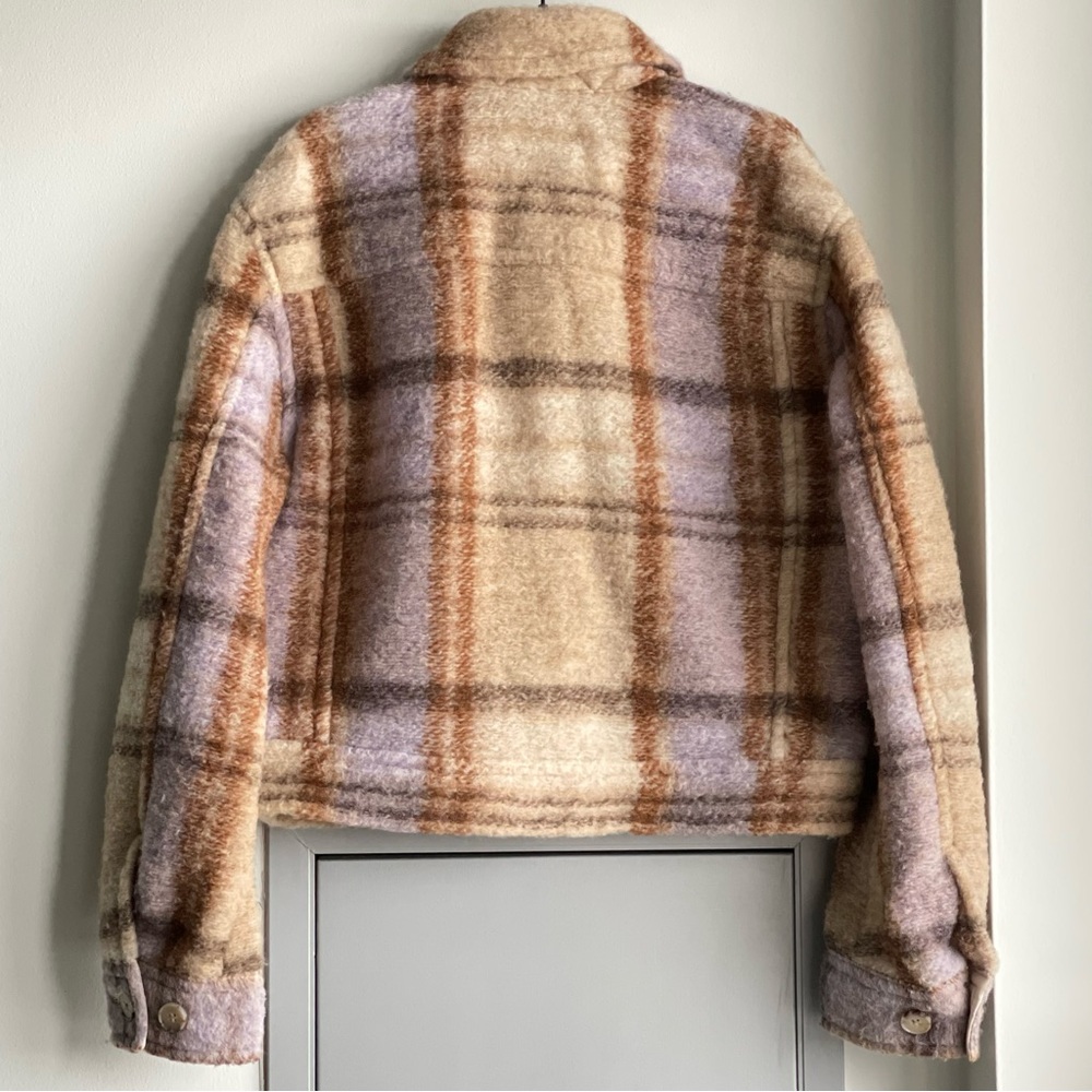 ARITZIA WILFRED FREE The Ganna Plaid Cropped Shirt Jacket - Picture 4 of 10